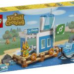 Funktsiooniderohke LEGO Animal Crossing komplekt üksikasjaliku lennujaama ja vesilennukiga