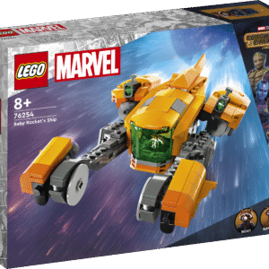 Kohandatav kosmoselaev Marvel Studiose filmist Guardians of the Galaxy Volume 3 koos Rocketi ja Beebi Rocketiga.