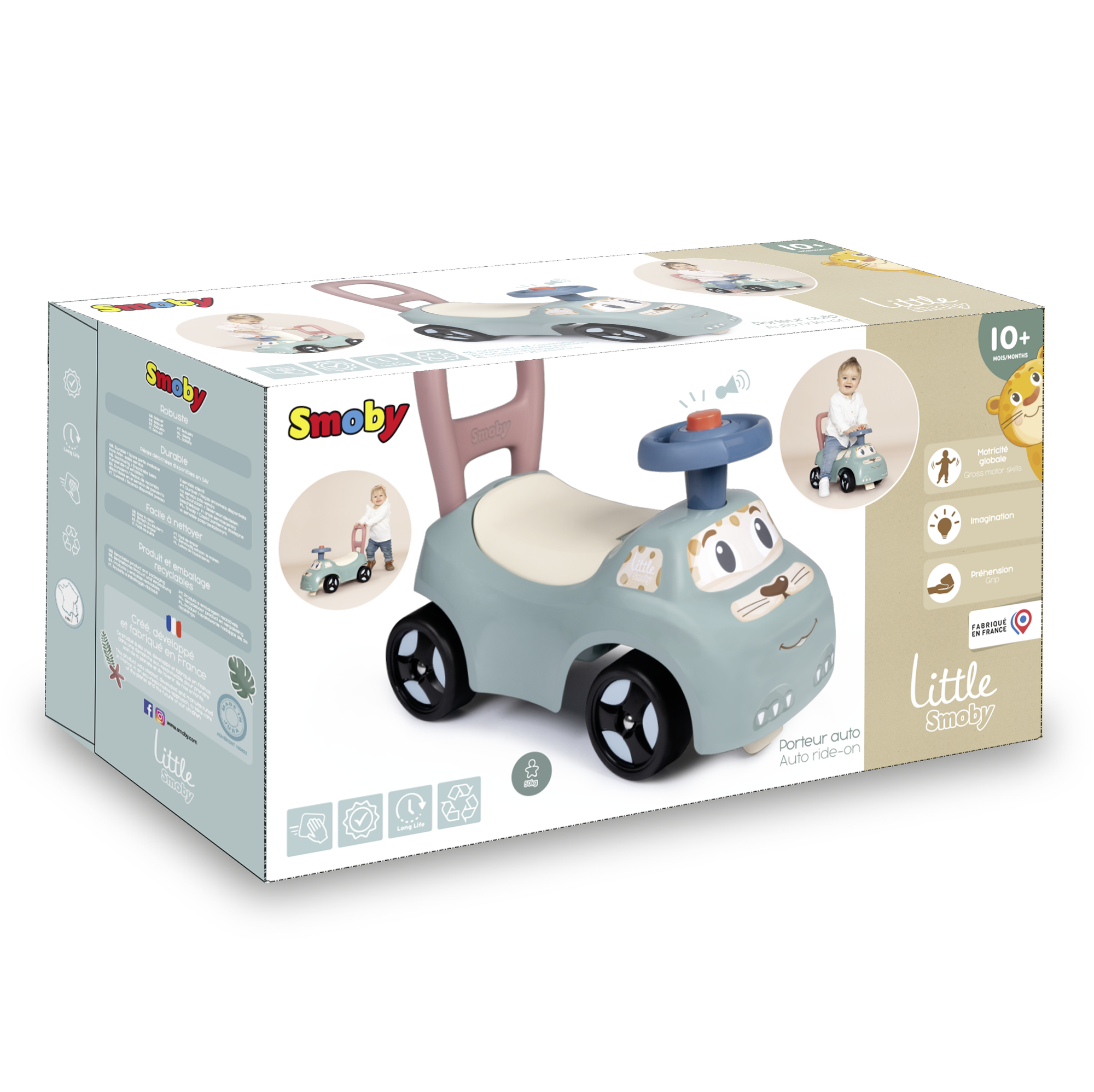 Smoby pealeistutav auto Little Vastupidav ja turvaline pealeistutav auto arendab lapse motoorikat