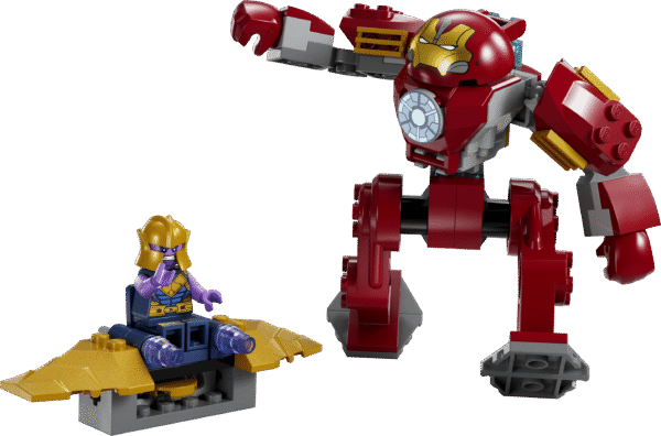 kus osalevad Iron Man ja tema Hulkbusteri robot ning Thanos ja tema lennuk.