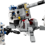 milles on neli LEGO minifiguuri ja sõidukihävituskahur AV-7.