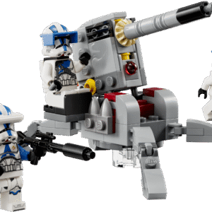 milles on neli LEGO minifiguuri ja sõidukihävituskahur AV-7.