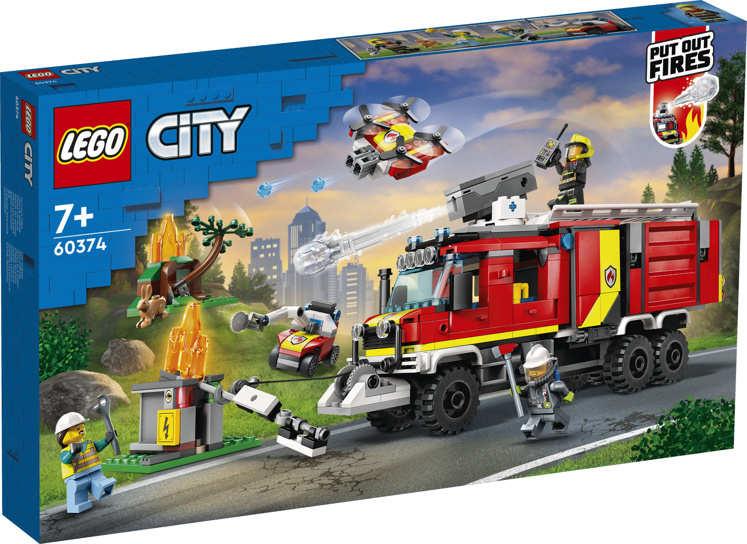 LEGO City Tuletõrjeauto Detailiderohke LEGO® City tuletõrjemängukomplekt
