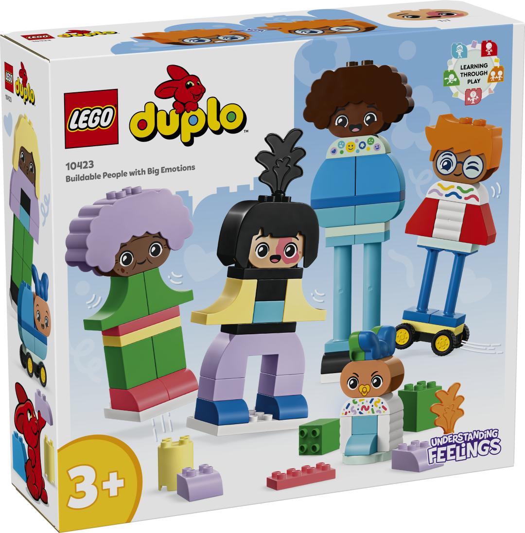 LEGO DUPLO Suurte emotsioonidega kokkupandavad inimesed Kohandatav LEGO® DUPLO® mänguasi võimaldab eelkooliealistel lastel oma emotsioone etendada ja õppida
