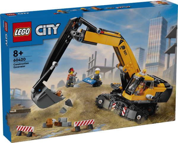 Selles LEGO City ehitussõidukite fännidele mõeldud komplektis on LEGO ekskavaator