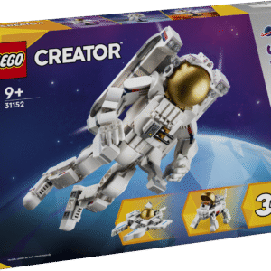 Lapsed saavad nautida galaktikatevahelist tegevust selle LEGO® Creator kolm ühes kosmoseastronaudi ehitusmänguasjaga ning seejärel ehitada selle ümber kosmosekoeraks või kosmoselennukiks.