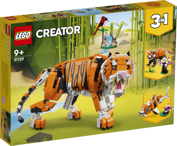 Loomasõbrad saavad etendada vahvaid lugusid LEGO® Creator 3in1 ehituskomplektis Suursugune tiiger