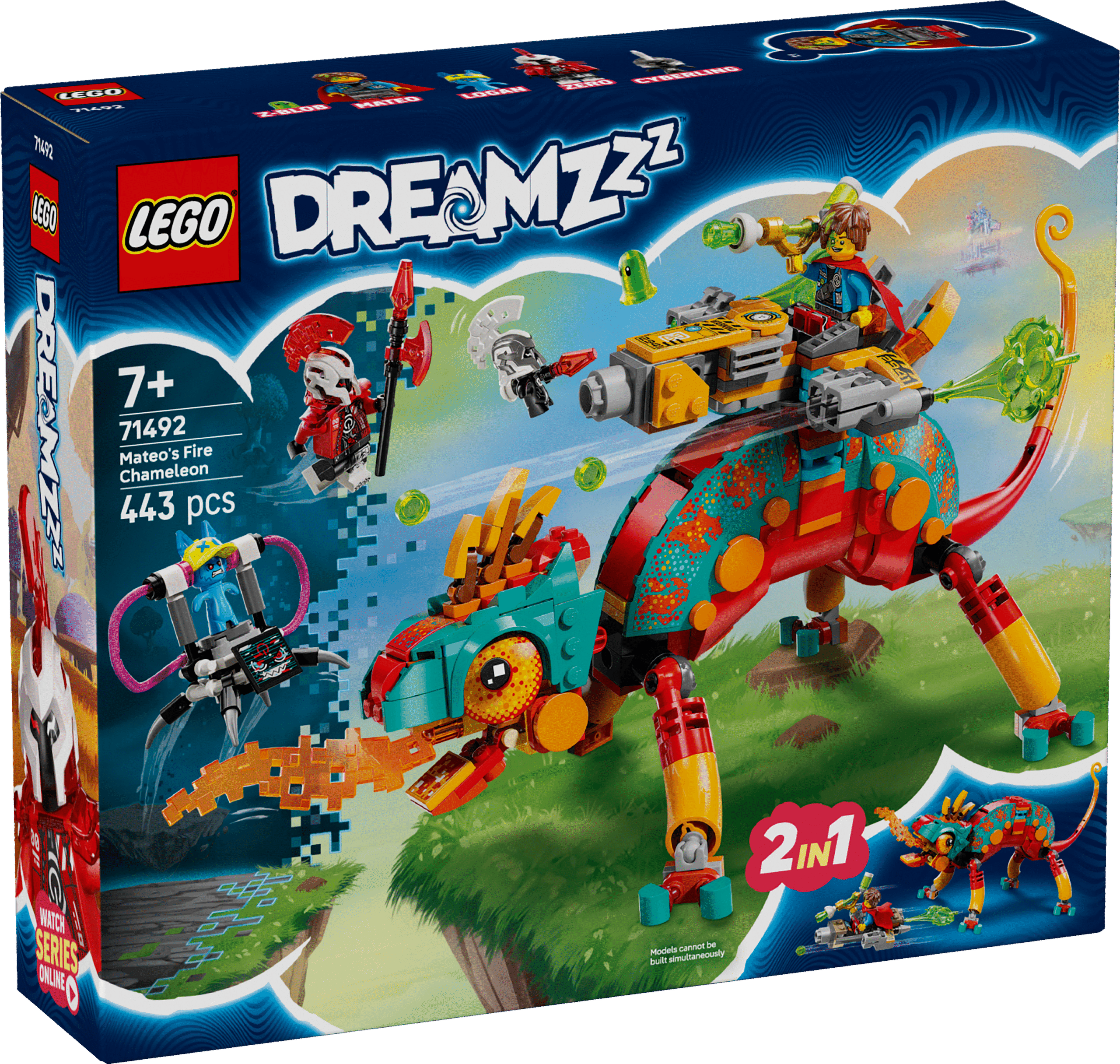 LEGO Dreamzzz Mateo tulekameeleon Innusta loomingulist mängu lastele mõeldud vinge loomamängukomplektiga