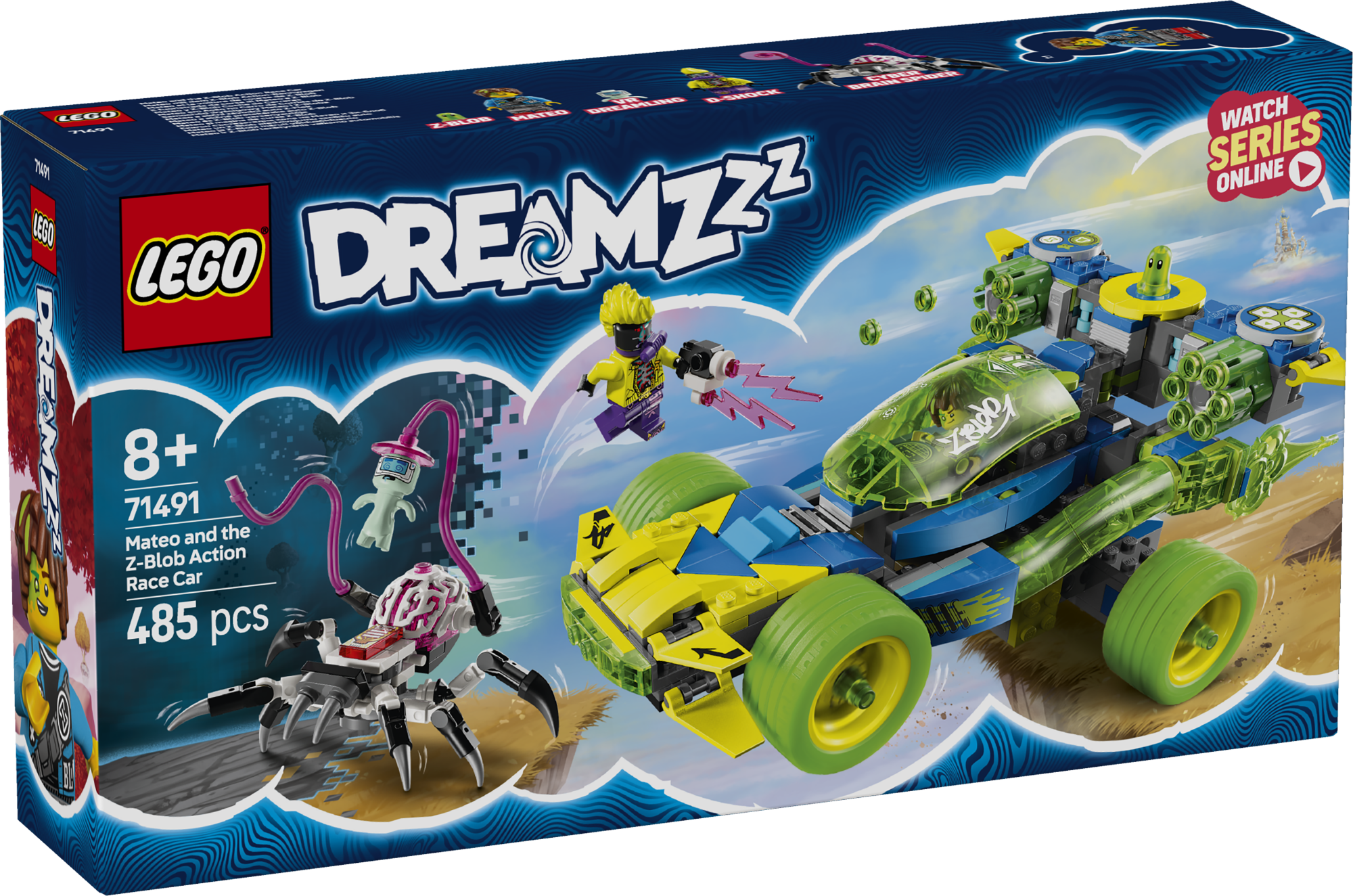 LEGO Dreamzzz Mateo ja Z-Blobi märuli võidusõiduauto Sütita loominguline mäng selle poistele ja tüdrukutele mõeldud vinge automängukomplektiga