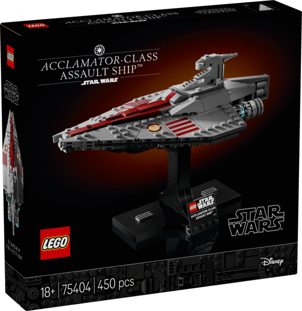 Kõigi aegade esimene LEGO klotsidest mudel Acclamator-Class Assault Shipist filmistStar Wars: kloonide rünnak on lahe Star Wars kingitus.
