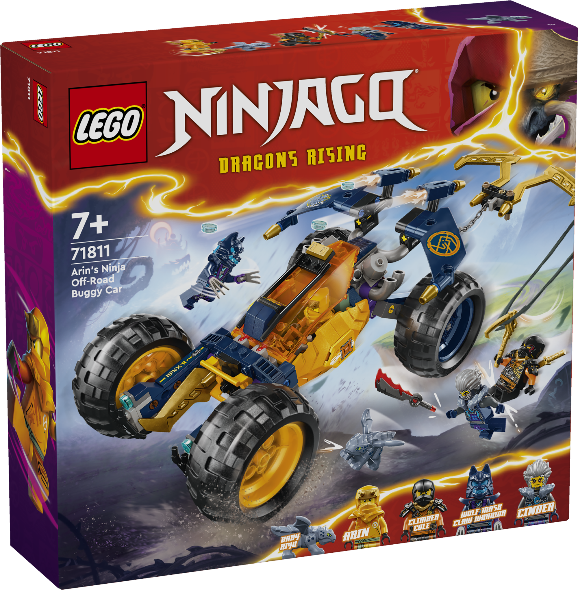 LEGO Ninjago Arini ninja maastikubagi sõiduk LEGO® NINJAGO® Arini maastikubagi sõiduki mängukomplekt võimaldab lastel nelja NINJAGO tegelaskuju minifiguuriga taaselustada seiklusi Varjumetsast.