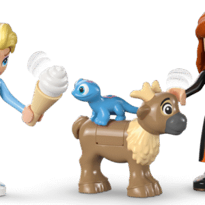Elsa ja Anna LEGO® ǀ Disney mininukufiguuride ja kahe LEGO Disney loomafiguuriga.