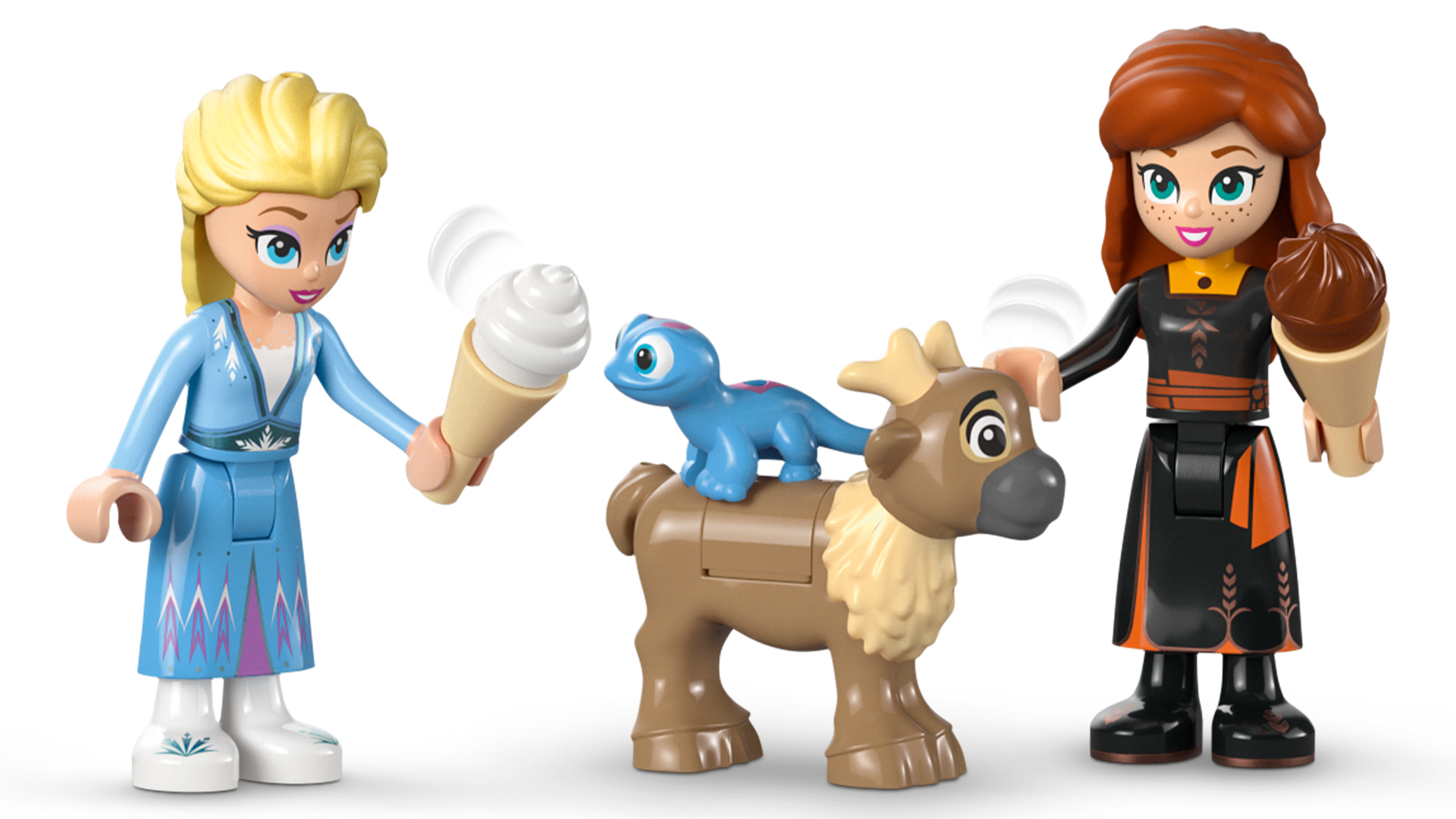 image_raw Elsa ja Anna LEGO® ǀ Disney mininukufiguuride ja kahe LEGO Disney loomafiguuriga.