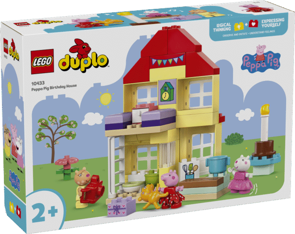 See Põrsas Peppa sarjast tuntud majal põhineb LEGO® DUPLO® mänguasi väikelastele aitab alates 2-aastastel lastel arendada peenmotoorikat.