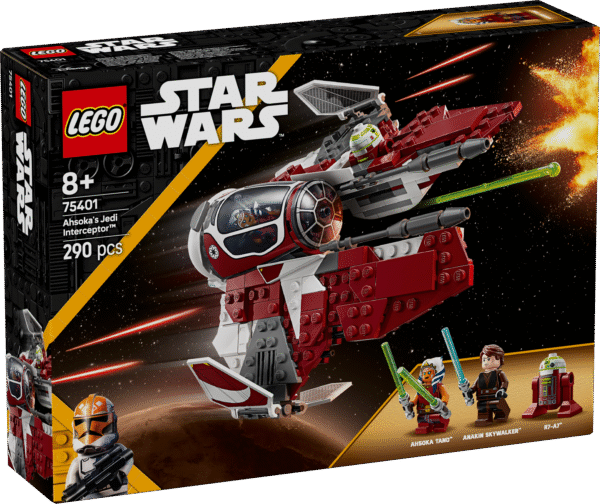 Komplektis on Ahsoka Jedi Interceptori kokkupandav mudel filmist Star Wars: kloonide sõda ja see on parim LEGO Star Wars kingitus lastele.