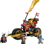 muudetavate asenditega roboti ja nelja minifiguuriga.