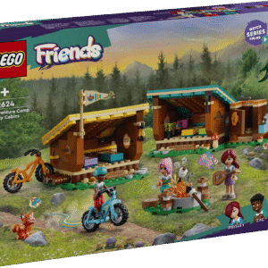LEGO Friends Seikluslaagri mugavad majakesed ehitusmänguasjaga lastele on kaasas kolm mininukku