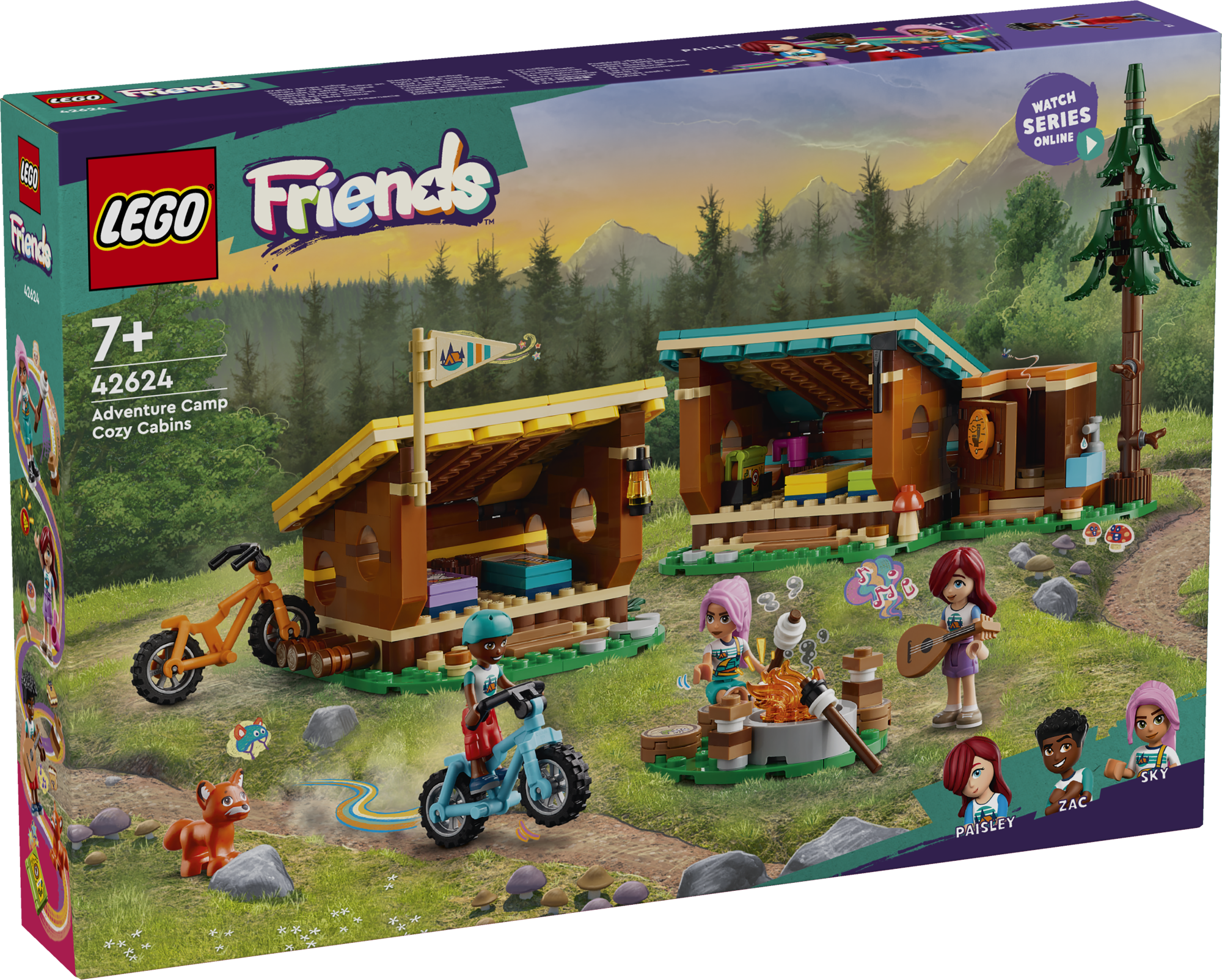 LEGO Friends Seikluslaagri mugavad majakesed LEGO Friends Seikluslaagri mugavad majakesed ehitusmänguasjaga lastele on kaasas kolm mininukku