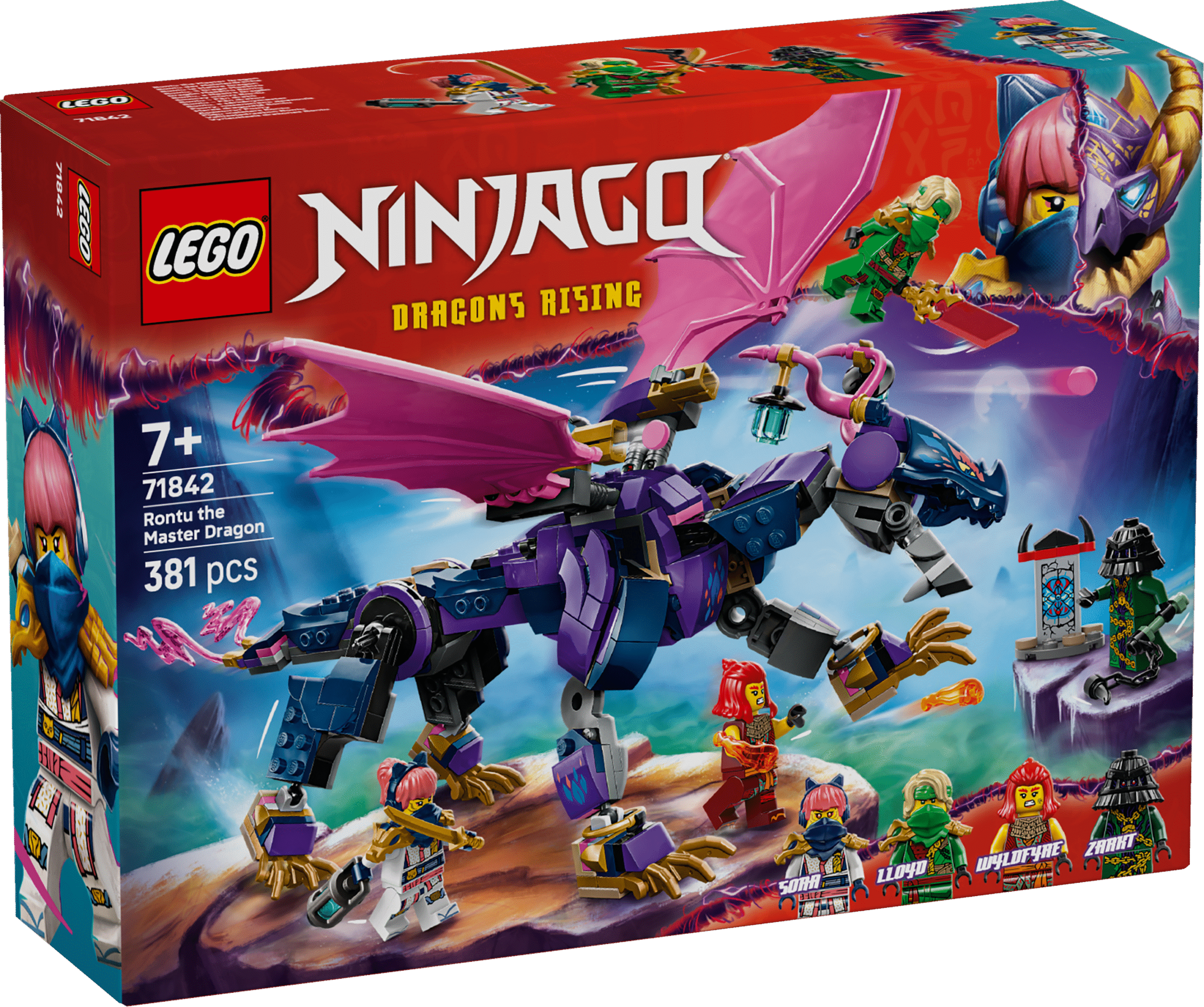 LEGO Ninjago Valitsejadraakon rontu Lapsed etendavad NINJAGO® Dragons Rising telesaate 3. hooaja stseene LEGO® NINJAGO Valitsejadraakon Rontu mängukomplekti ja 4 minifiguuriga.