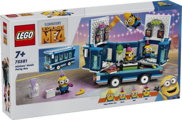 LEGO Despicable Me 4 Käsilaste muusikaga peobuss on mängusõiduki komplekt lastele