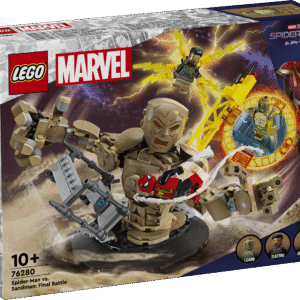 See lastele mõeldud kokkupandav LEGO® Marveli Spider-Mani mänguasi taasloob ikoonilise Sandmani lahingustseeni Marvel Studiosi filmist „Spider-Man: No Way Home“