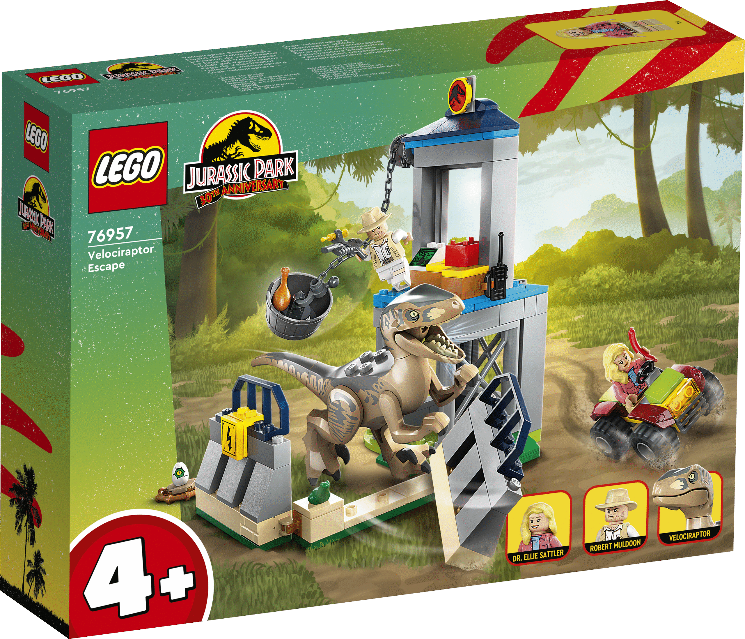 LEGO Jurassic World Velociraptori põgenemine Tutvusta väikelastele LEGO® Jurassic Worldi mängukomplekti