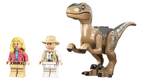 kokkupandav dinosauruse aedik ja maastur.