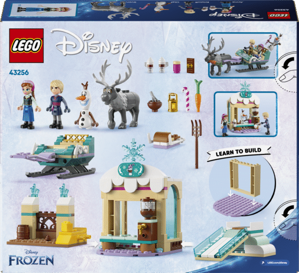 kuuma šokolaadi kiosk ning Anna ja Kristoffi LEGO ǀ Disney mininukufiguurid.