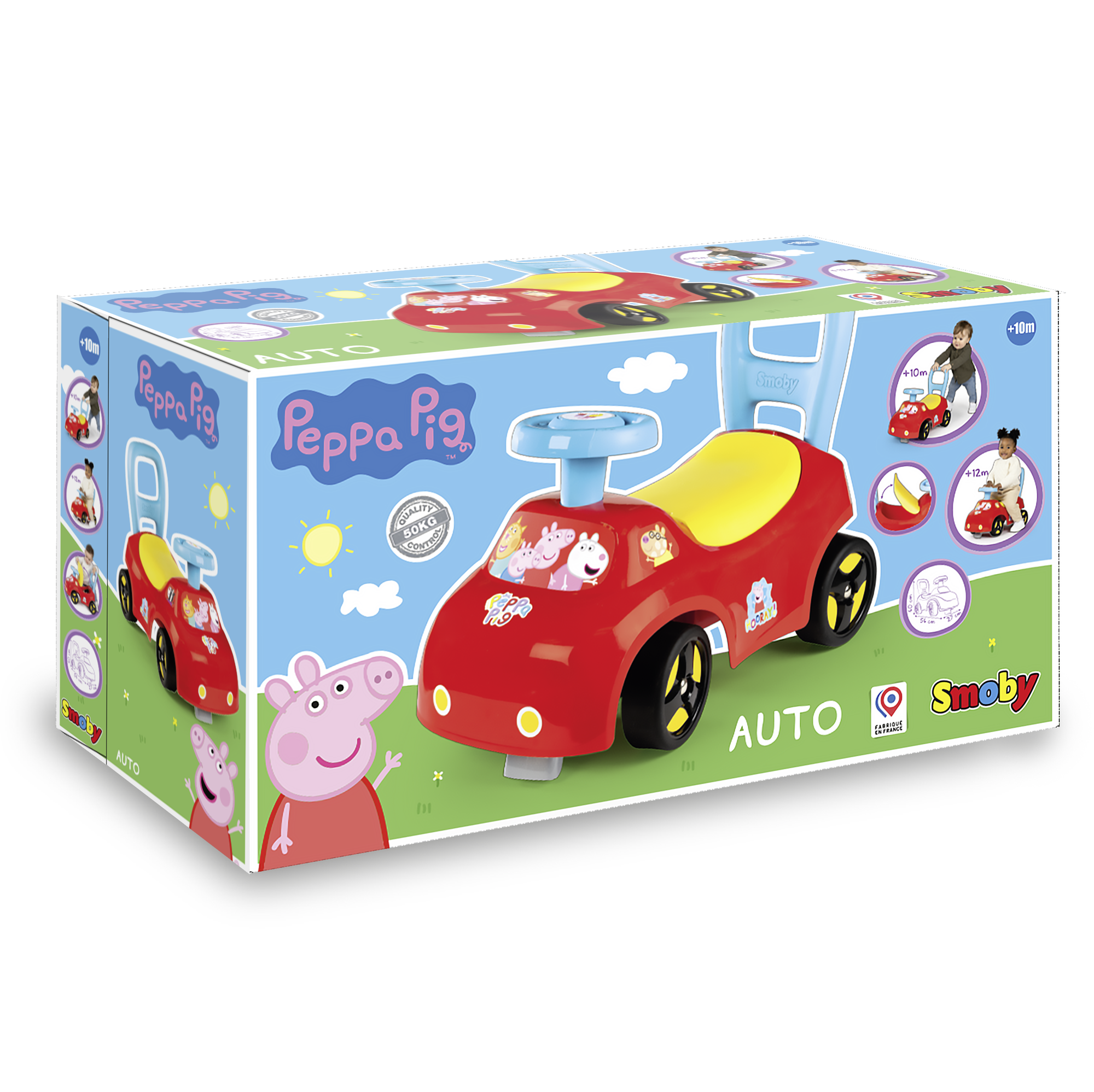 Smoby pealeistutav auto: Põrsas Peppa Ohutu