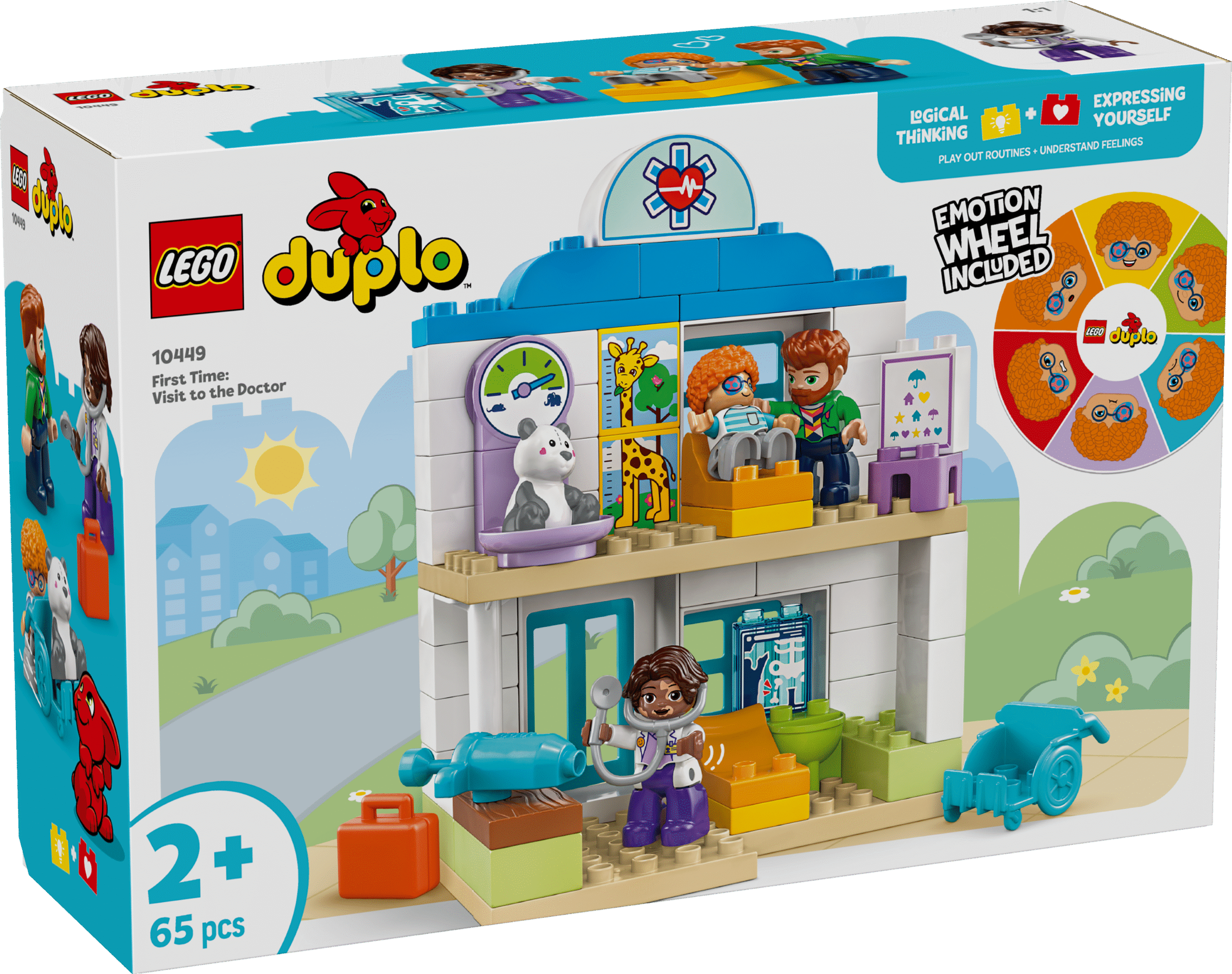 LEGO DUPLO Esimene kord: arstikülastus See väikelastele mõeldud rollimänguasi võimaldab koolieelikutel lõbusat haiglamängukomplekti uurides matkida arsti külastamisega seotud emotsioone.