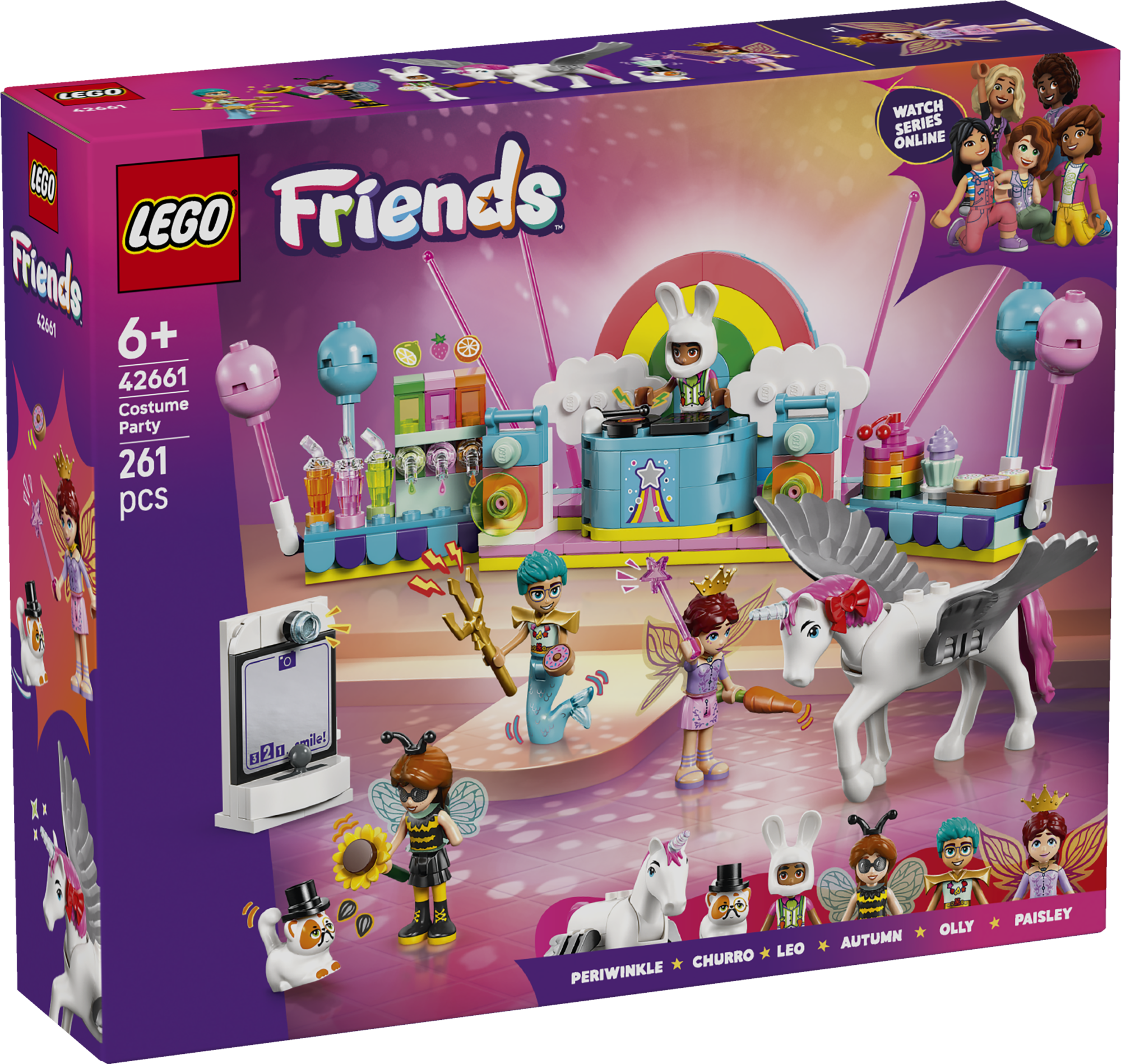 LEGO Friends Kostüümipidu ükssarviku ja haldjaga Loominguline mänguasi laste sotsiaalse ja emotsionaalse arengu toetamiseks