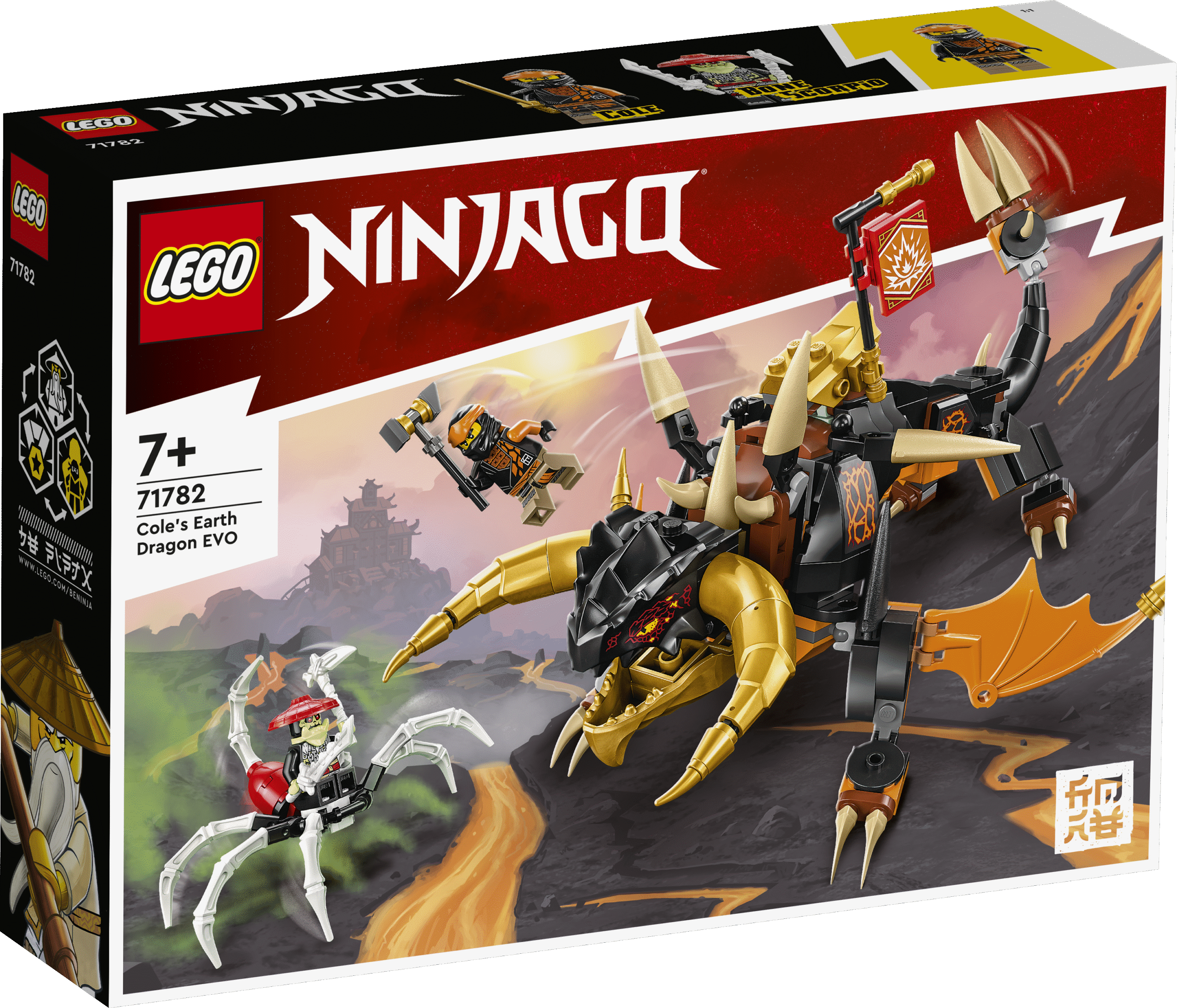 LEGO Ninjago Cole’i maadraakon EVO Lastel on tore mõelda välja kaasakiskuvaid ninjalugusid selle mängukomplektiga