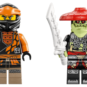 skorpioni kujutav olend ja kaks minifiguuri.