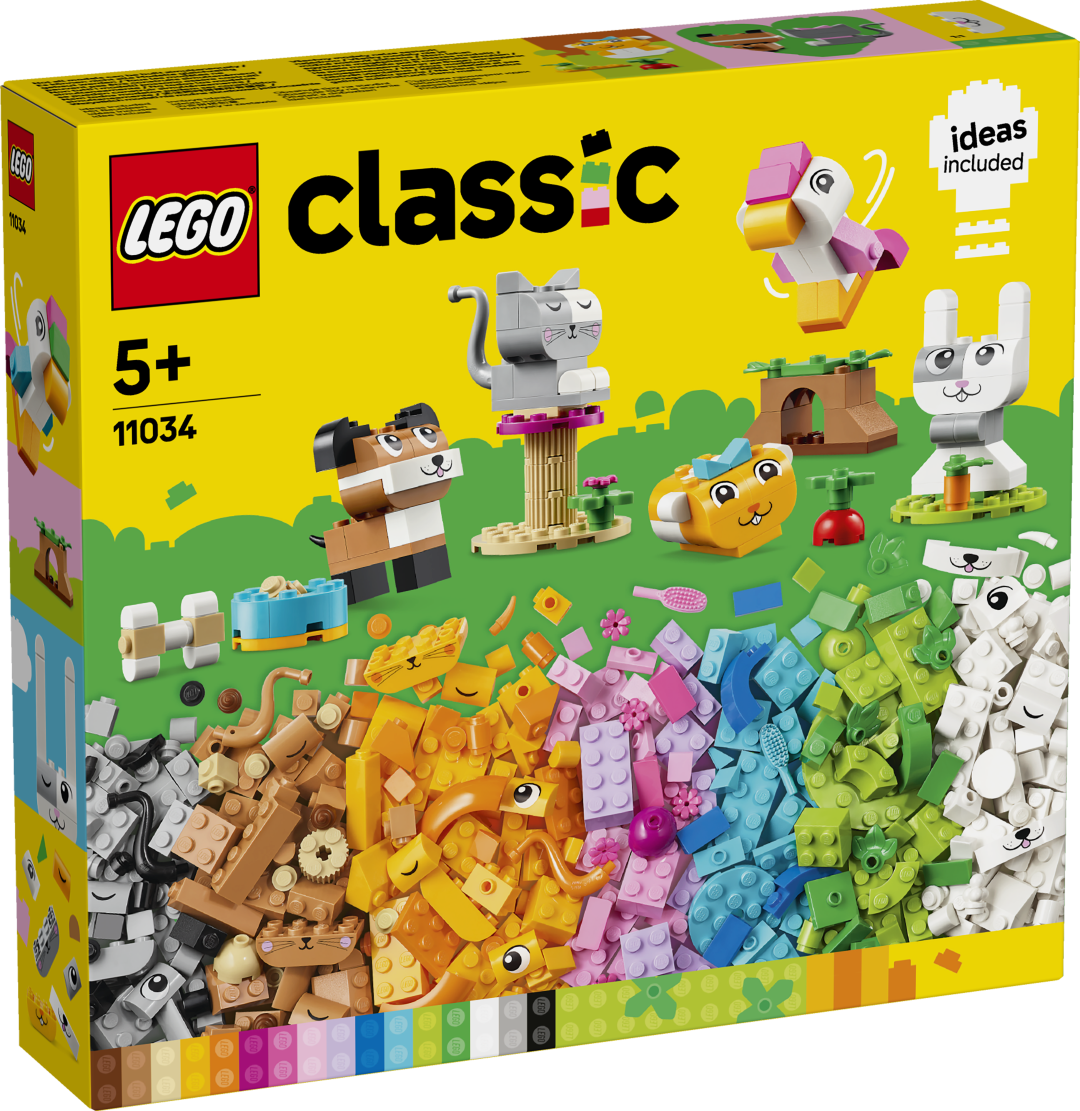 LEGO Classic Loomingulised lemmikloomad Vahva ehituskomplekt LEGO® Classic: loomingulised lemmikloomad. Lapsed ehitavad armsaid lemmikloomi – koera