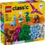 LEGO Classic loomingulised dinosaurused pakuvad ehitus- ja mänguseiklusi saurusefännidest lastele.