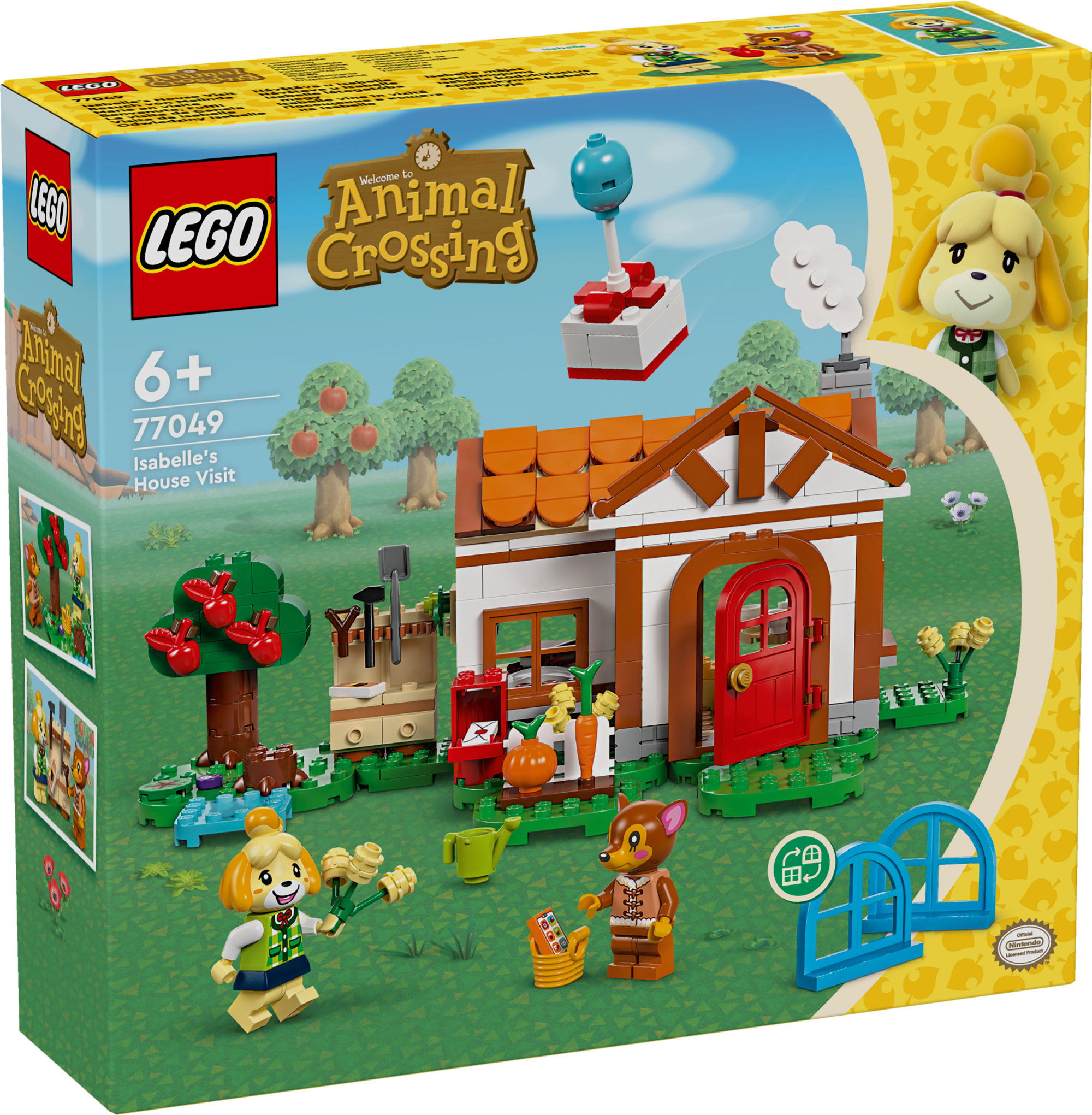 LEGO Animal Crossing Isabelle kodukülastus Loomingulise ehitamise mänguasi võimaldab lastel Isabelle ja Faunaga aega veeta