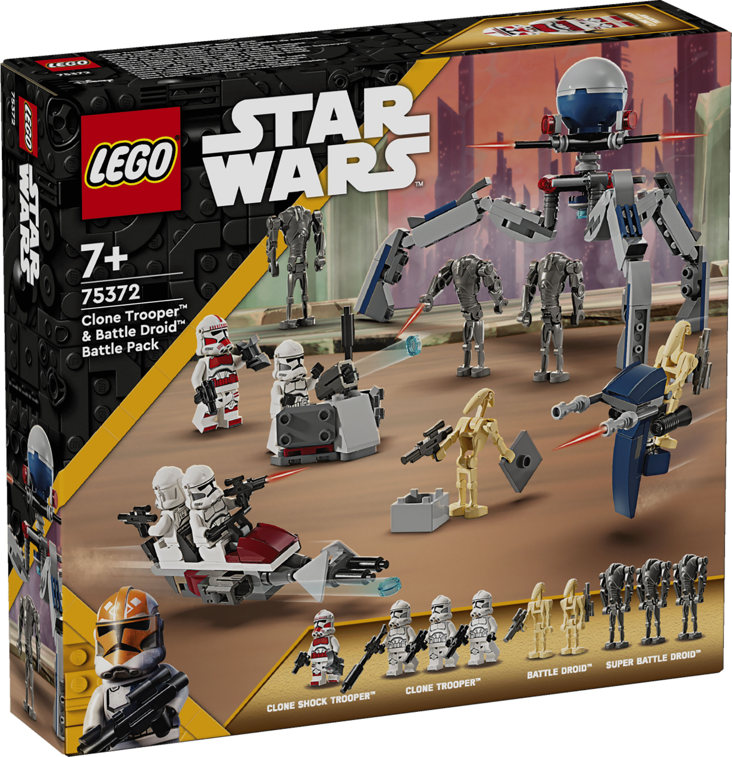 LEGO Star Wars Clone Trooper-i ja Battle Droid-i lahingukomplekt Mängi tegevusterohke Clone Trooperi ja lahingdroidi komplektiga