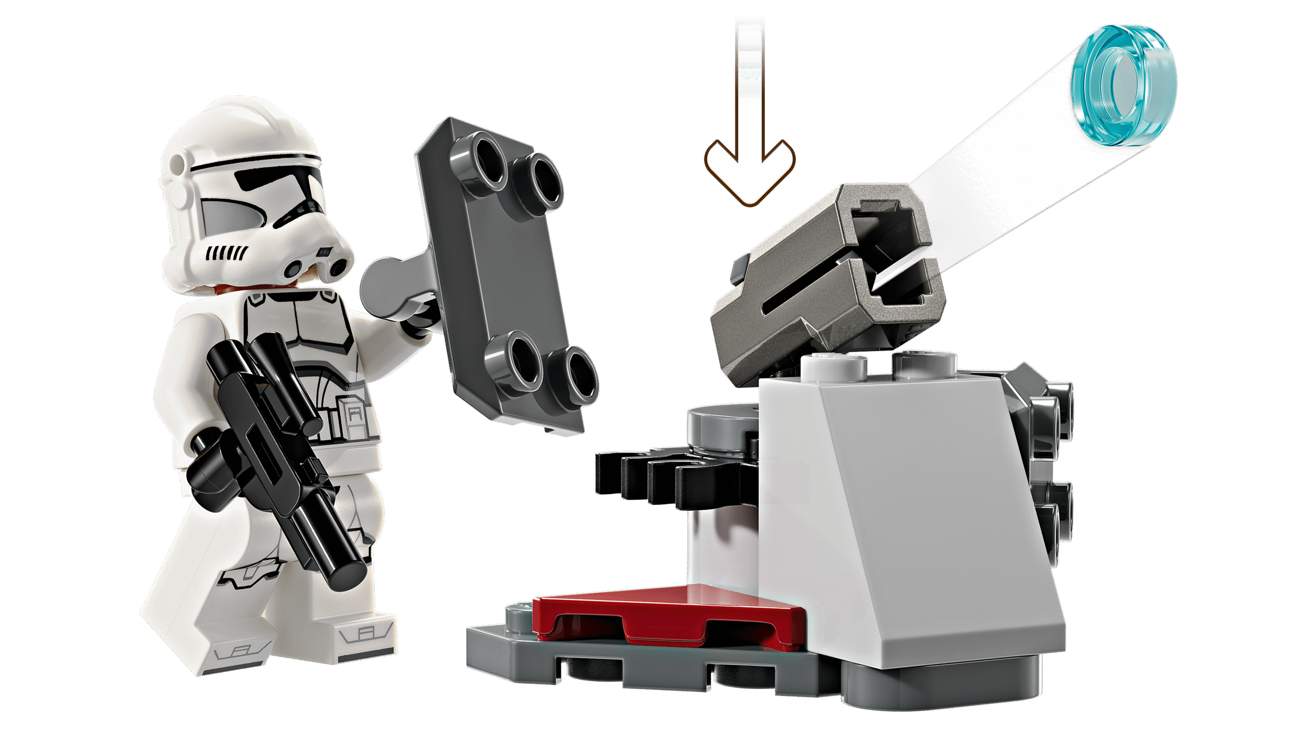 image_raw mis sisaldab 4 LEGO® Star Wars™ minifiguuri ja 5 LEGO figuuri.