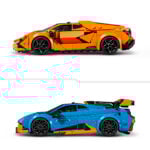 mängida ja esitleda Revuelto ja Huracán STO mudeleid koos 2 minifiguuriga.