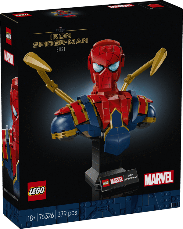 Autentselt detailirohke Iron Spider-Mani büst on kogutav LEGO® ǀ Marvel kingitus