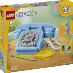 Lapsed saavad seda 1960. aastate LEGO® Creatori retrotelefoni esitleda ja sellega mängida ning seejärel ümber ehitada 1980. või 2000. aastate telefoniks.