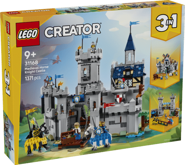 Lapsed saavad selle LEGO® Creator 3 ühes keskaegse lossiga mängid ja selle ümber ehitada rüütliturniiri komplektiks või keskaegseks linnaks.