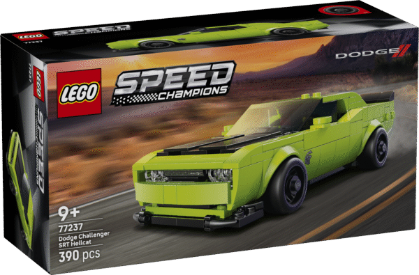 Alates 9-aastased lapsed ja muskelautode fännid saavad seda LEGO® Speed Champions Dodge Challenger SRT Hellcati sportauto mängusõidukit ehitada