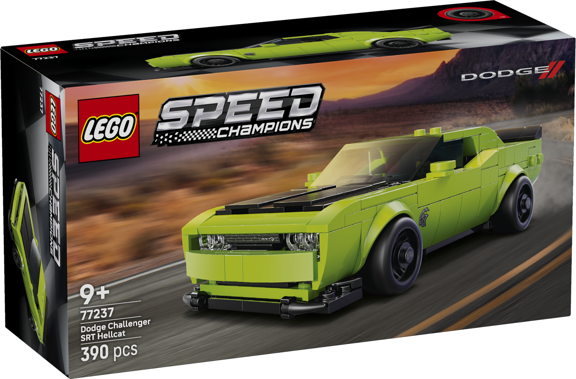 LEGO Speed Champions Dodge Challenger SRT Hellcat sportauto Alates 9-aastased lapsed ja muskelautode fännid saavad seda LEGO® Speed Champions Dodge Challenger SRT Hellcati sportauto mängusõidukit ehitada