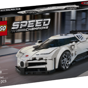 Lapsed saavad selle muljetavaldava LEGO® Speed Champions Bugatti Centodieci supersportauto mängukomplektiga põnevaid võidusõite etendada.