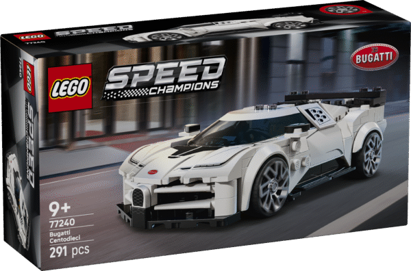 Lapsed saavad selle muljetavaldava LEGO® Speed Champions Bugatti Centodieci supersportauto mängukomplektiga põnevaid võidusõite etendada.