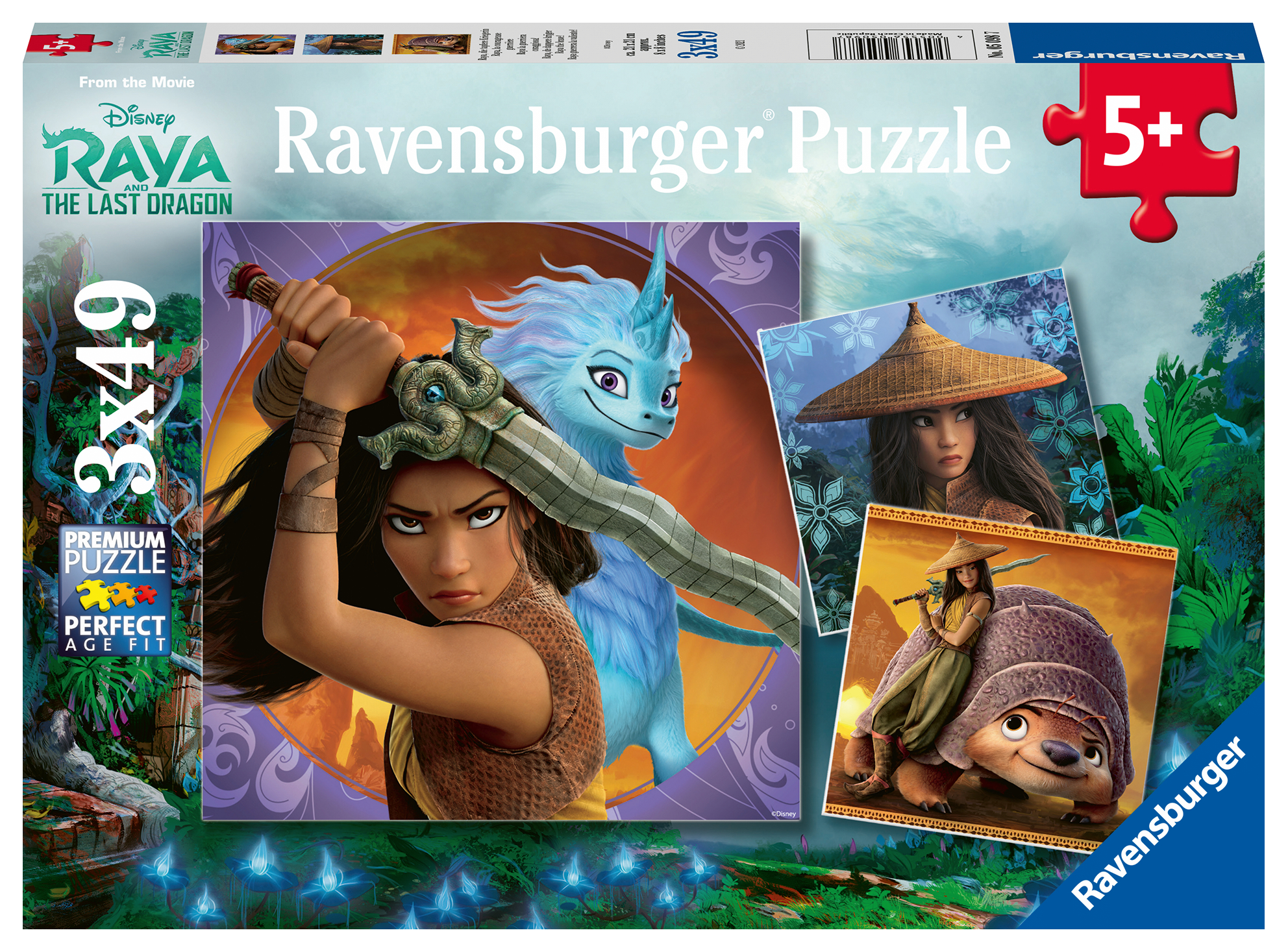 Ravensburger pusle 3x49 tk Raya ja viimane draakon Paatidest laevadeni