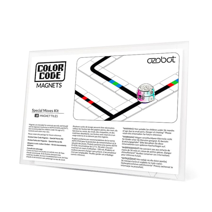 Ozobot Magnetkaartide liikumise lisakomplekt 18 tk Magnet värvikoodid pakuvad lõbusat ja interaktiivset viisi programmeerimispõhimõtete õpetamiseks