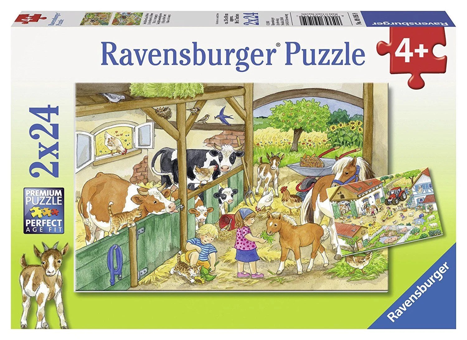 Ravensburger pusle 2x24 tk Päev farmis Paatidest laevadeni