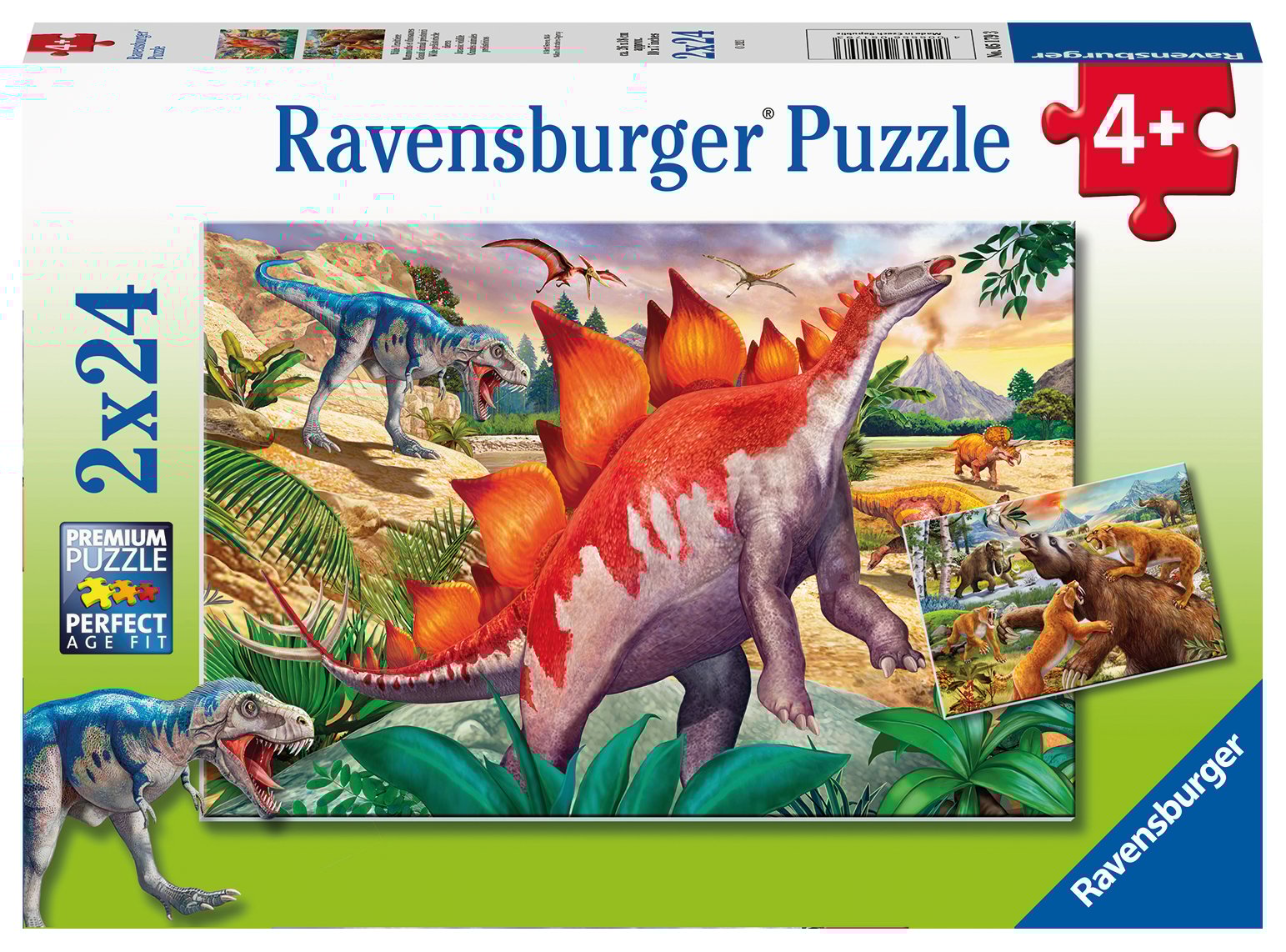 Ravensburger pusle 2x24 tk Dinosaurused ja eelajaloo imetajad Paatidest laevadeni